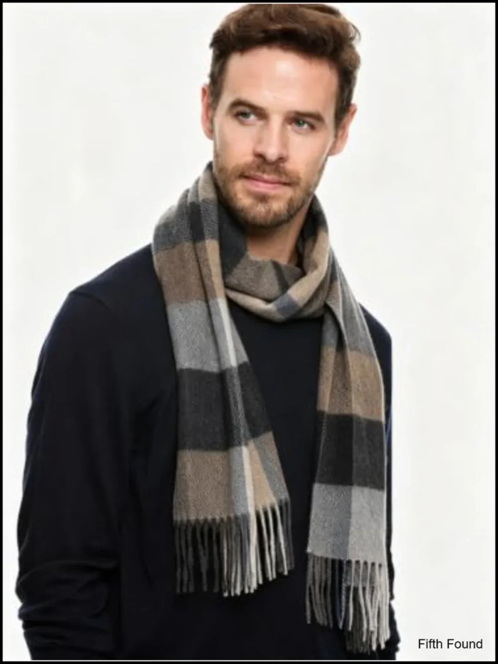 Oversized Tartan Plaid Shawl Wrap Winter Warm Blanket Scarf